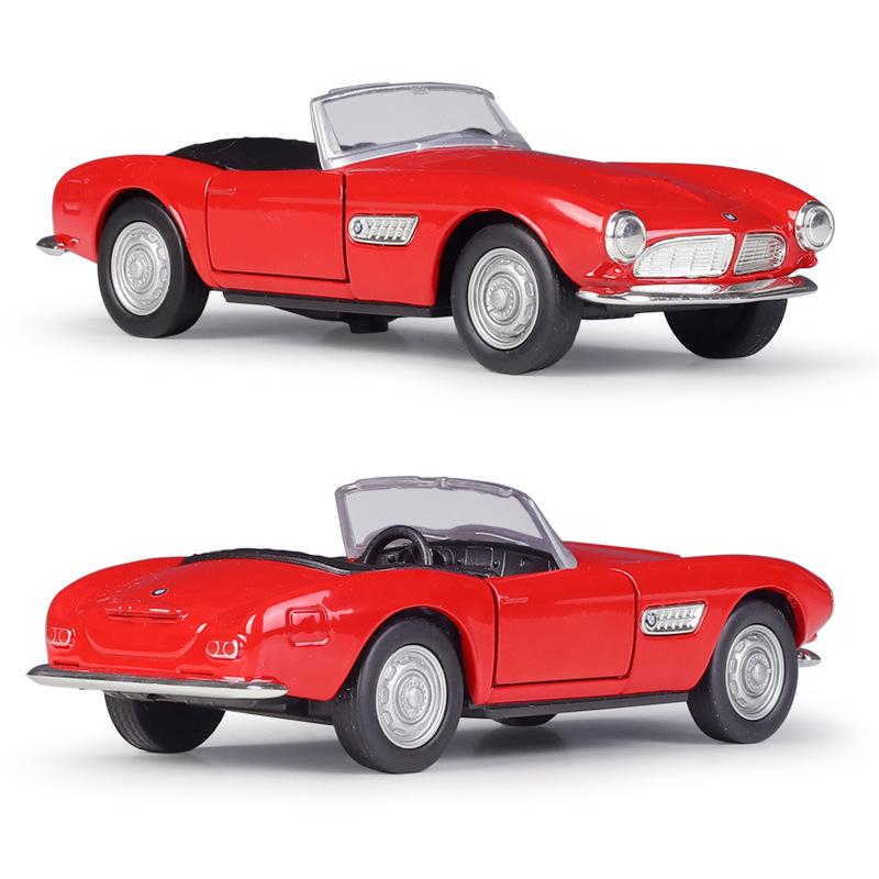 1/36 BMW 507 1956 Классическая игрушечная машинка для детей Welly Литой автомобиль Миниатюрный игрушечный автомобиль с откидными колесами Коллекция подарков для мальчиков