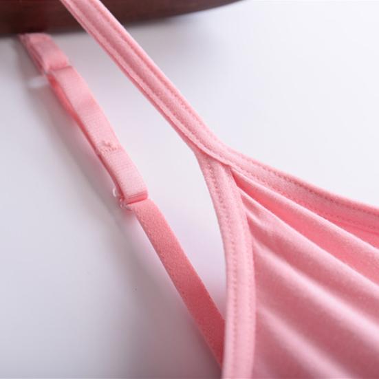 Регулируемые бретели без рукавов, однотонный бюстгальтер из модала, жилет, женский повседневный бюстгальтер на бретелях с мягкой подкладкой, топ на бретелях