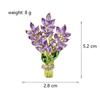 Flower Lavender Women Brooch Crystal Crystal Lavender Lapel Pins  Party