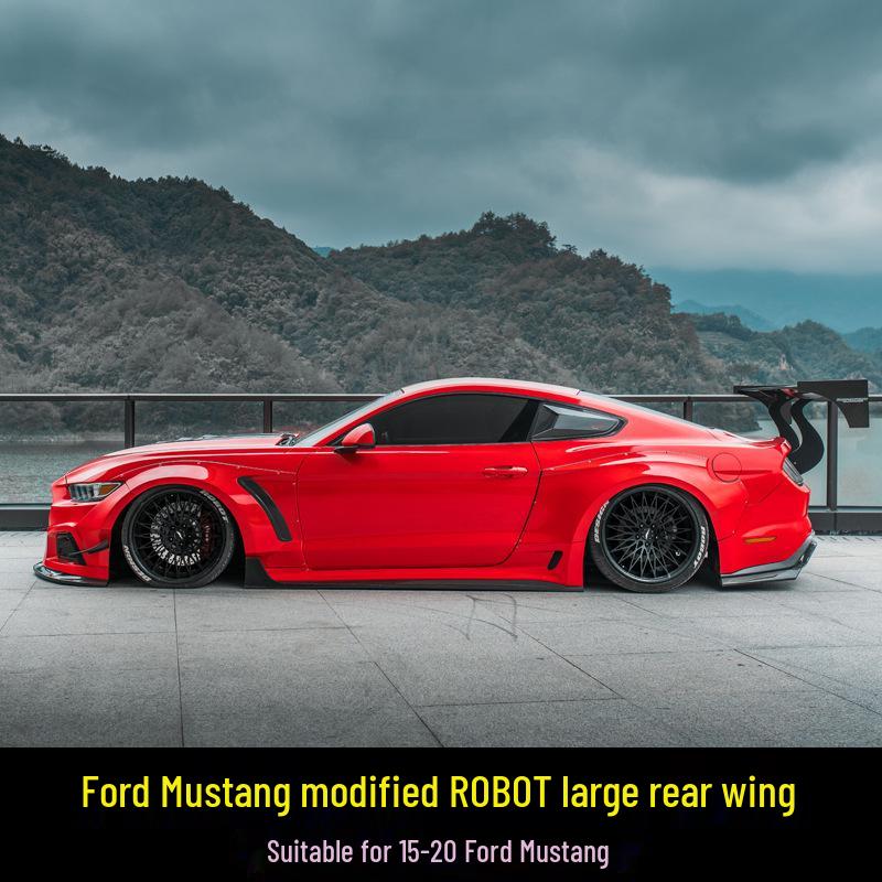 Carbon Fiber Rear Wing Spoiler for 2015-2023 Ford Mustang - High-Rise Design
