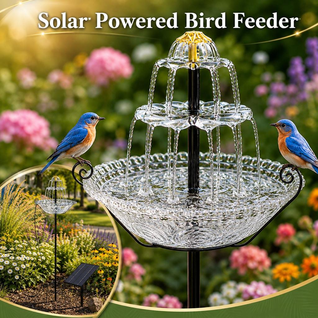 Трехуровневая поилка для птиц с кормушкой для сада на открытом воздухе