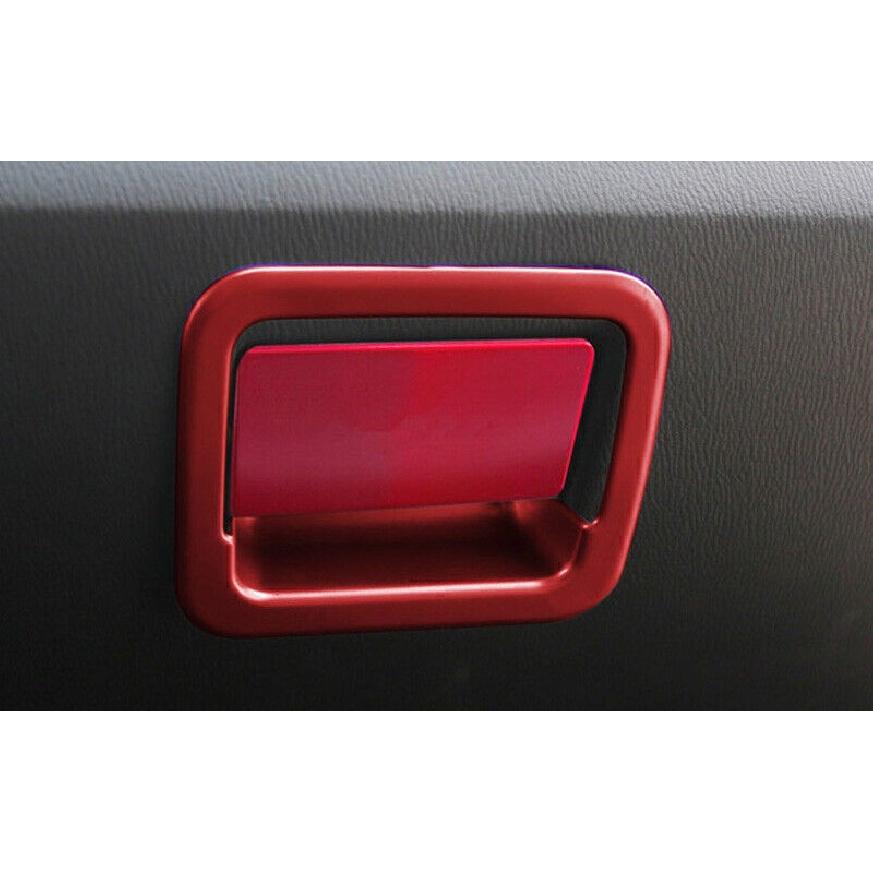 For Mazda 3 Axela 2014-2018 Bright Red Co-Pilot Storage Box Handle Cover Trim