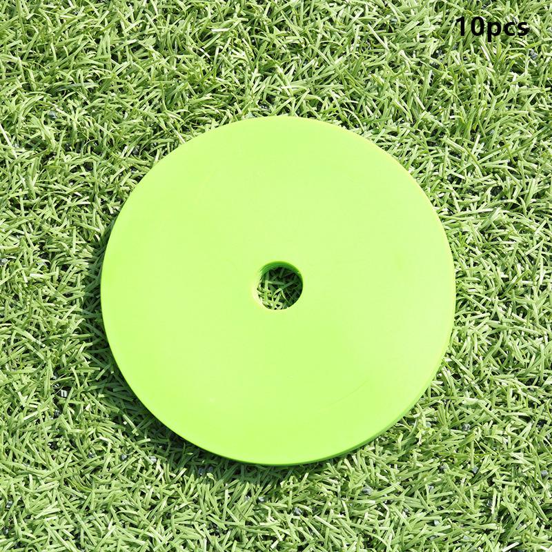 10Pcs Soccer Flat Cones Marker Disc With Holes Landmark Pad Football Basketball Training Aids Sports Training Equipment