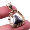 Натуральный камень цвета оружейного металла 925 пробы цельное стерлинговое серебро двухцветная подвеска 1,50'' V3I61