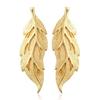 Estele Imitation Gold Tone Plated Metal Brass Leaf Model Earrings for Girls and Women