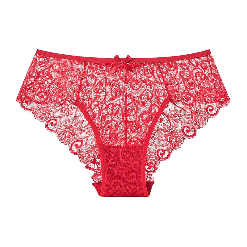 1 Pcs Lace Panties Female Pure Desire Sexy Seamless Transparent Lace Cotton Crotch Triangle Pants