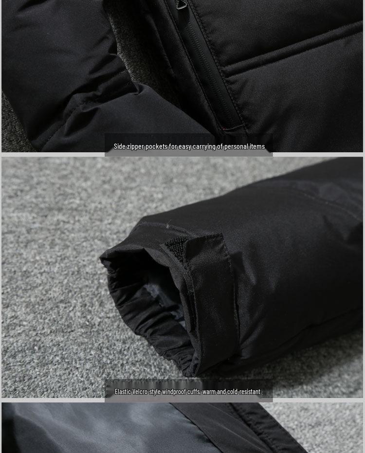 Мужская зимняя хлопковая куртка больших размеров со съемным капюшоном – Стильная, теплая, утолщенная, трансграничная спортивная одежда для улицы