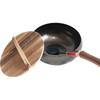 Ручная ковка из кованого железа Wok с чешуей рыбы