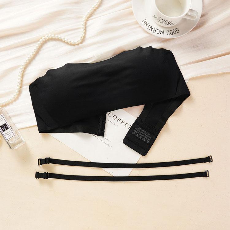 Бюстгальтер без бретелек, цельный, для женщин, собранный, бесшовный, невидимый, без стального кольца, бюстгальтер с облегающей грудью, летний, тонкий бюстгальтер