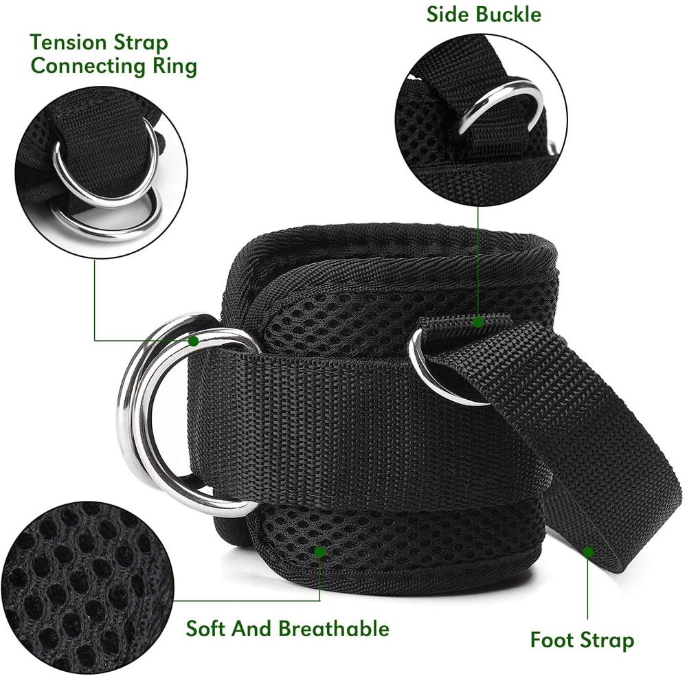 1/2Pcs Ankle Straps For Cable Machine, Ankle Strap For Kickback,Gym,Ankle Cuff, Kickback Ankle Strap For Workout, Leg Extensions