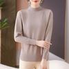New Sweater Women's Semi-turtleneck Autumn and Winter Long-sleeved Warm-knit Bottoming Shirt Short Versatile Slim-fit Sweater