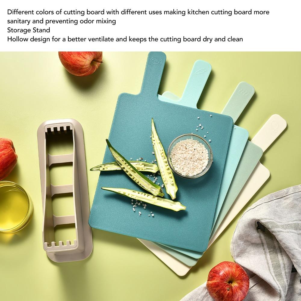 with Storage Stand Chopping Boards Plastic Chopping Board Set Cutting Board Set Home Kitchen