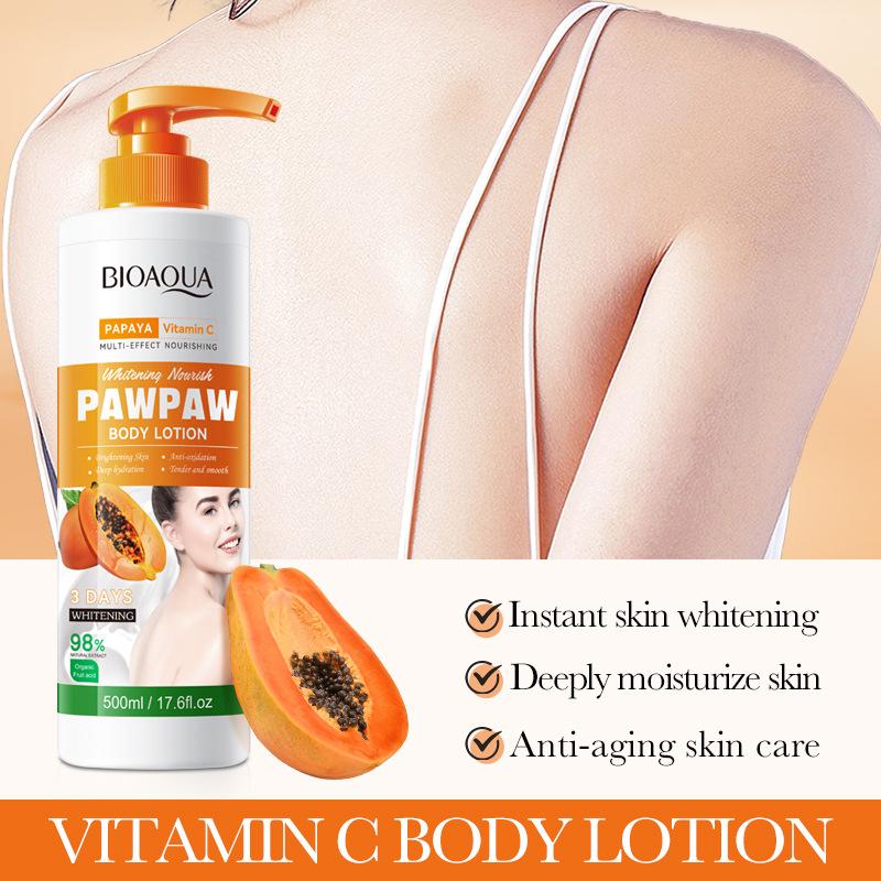 BIOAOUA Papaya Vitamin C Whitening and Brightening Body Lotion