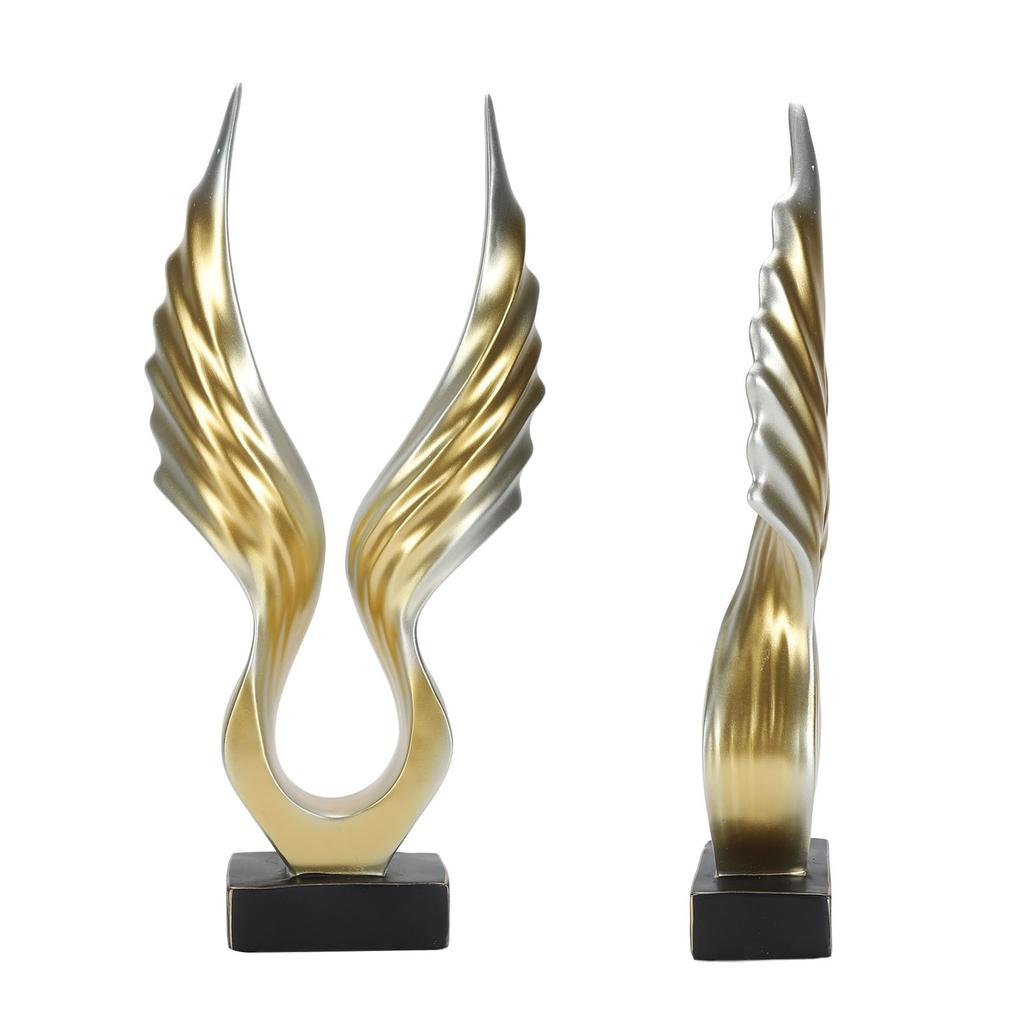 Abstract Wing Sculpture Modern Innovative Light Luxury Resin Abstract Wing Statue for Home Living
