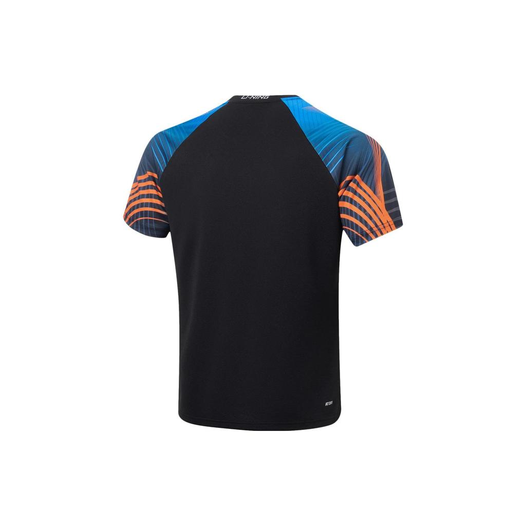 Li Ning Коллекция для настольного тенниса Футболка с рукавом реглан Унисекс Черный AAYT561-1