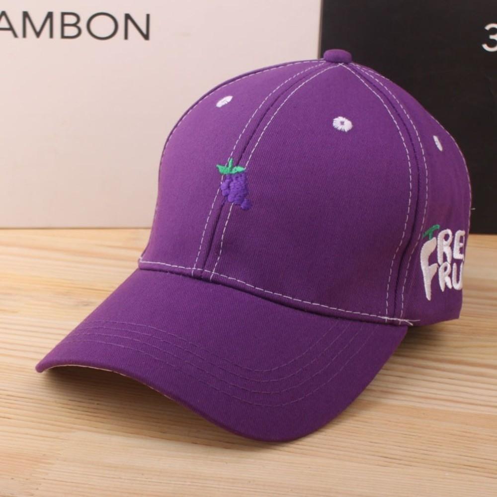 Embroidery Duck Tongue Cap Fruit Sunshade Hat Cute Baseball Caps Spring Summer