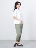 Beams Heart Linen Blend Dry Touch Jog Size M Women's Pants, Olive,