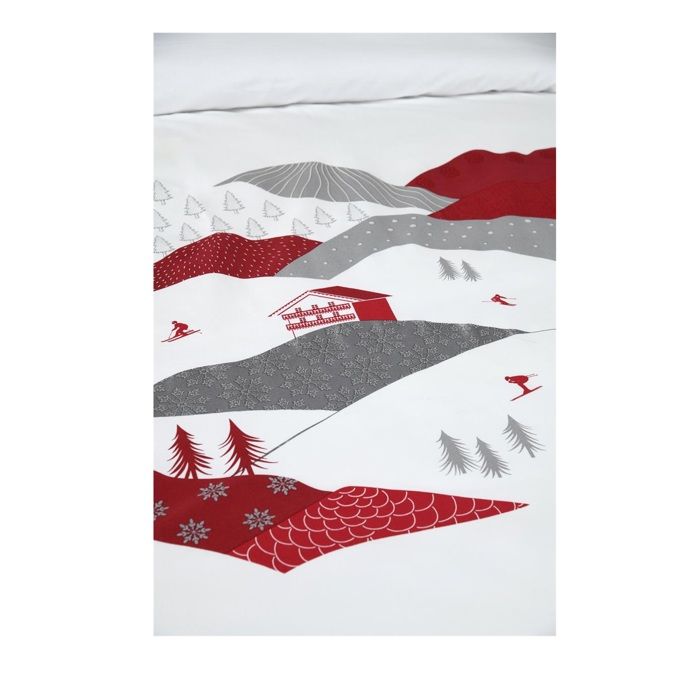 Housse de couette + 1 taie 140 x 200 cm Albiez montagne