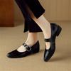 Fashion New Spring/summer Split Leather Woman Shoes Round Toe Low Heel Women Pumps Shoes for Women Fashion Mary Jane Shoes Chunky Heels