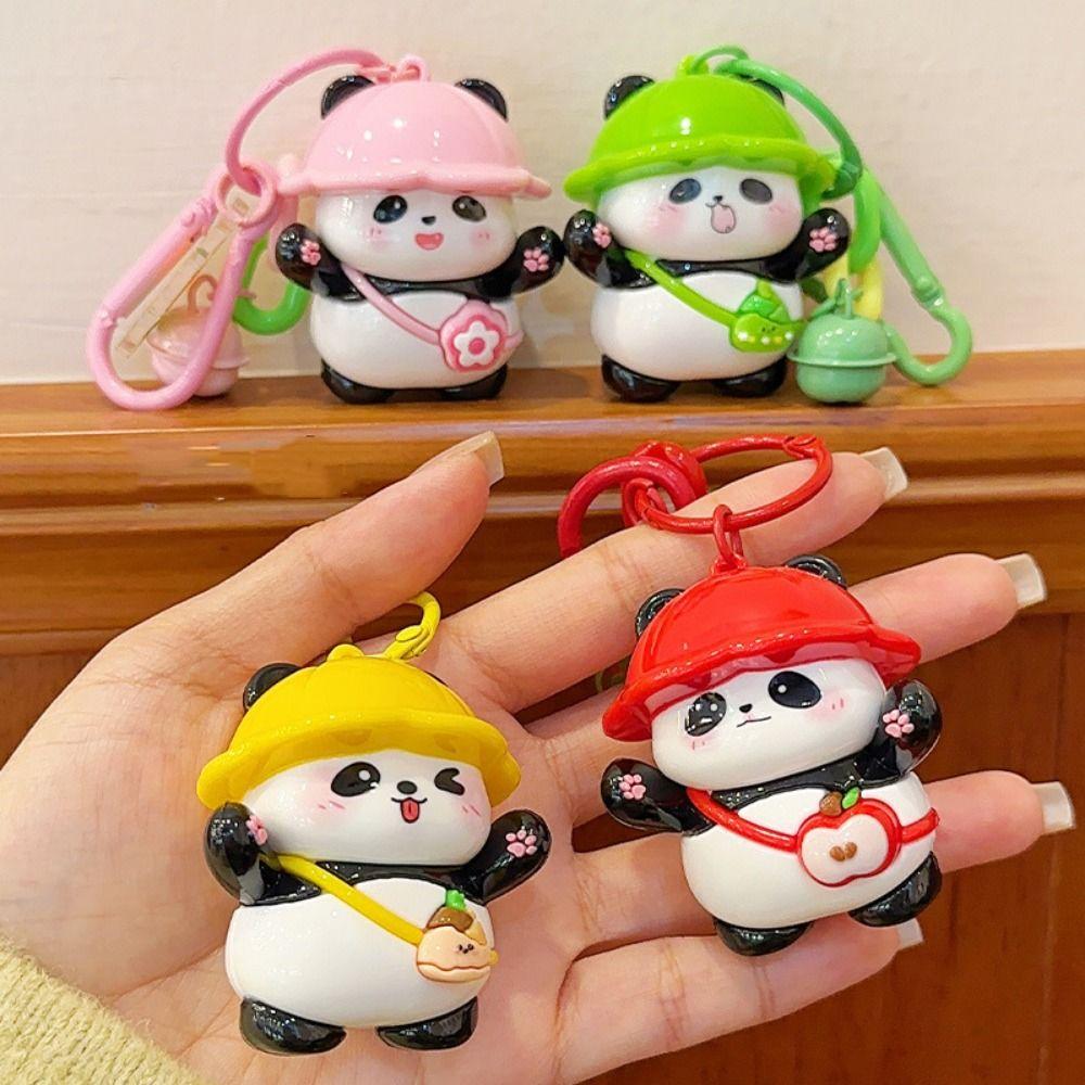 Creative Cartoon Panda Keychain Cute Key Ring Hanging Accessories Bag Pendants  Small Gifts