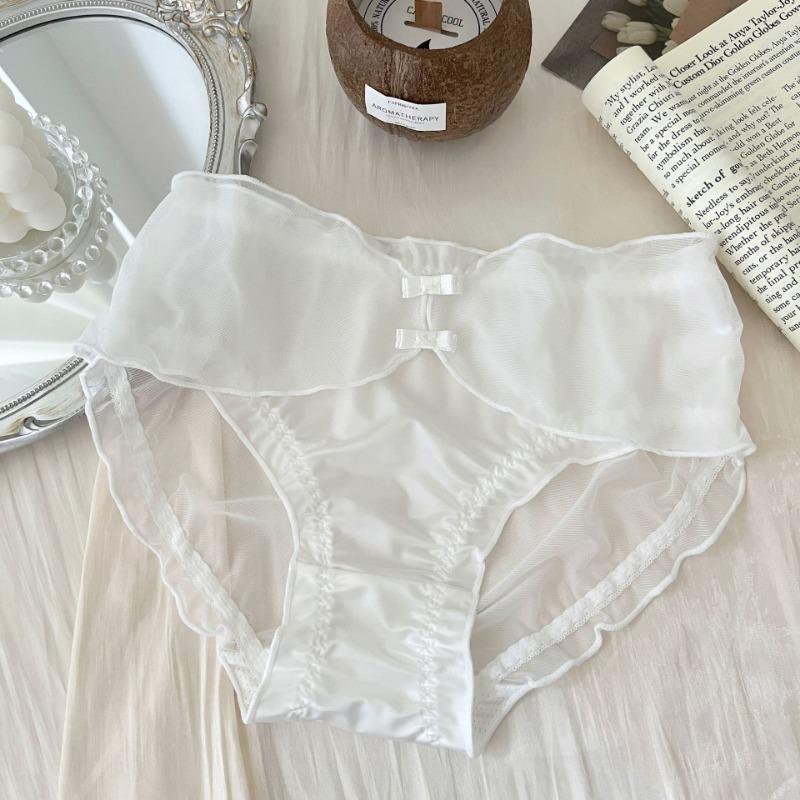 Нижнее белье Girl Pure Desire Wind Satin, летние тонкие милые сетчатые женские треугольные трусики