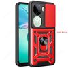 Чехол-книжка Slide Lens Armor для Vivo IQOO Z9S 5G Global Case Магнитное кольцо-подставка Держатель Крышка для Vivo V40E 5G Global Case Задняя крышка Capa