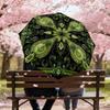 1PC Green Paisley Umbrella-8-Rib Reinforced Portable Folding Travel Suitable for All Seasons Outdoor Daily Use Is an Ideal Choice  -K0341