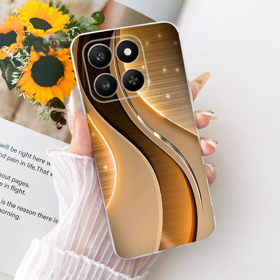 For Honor 400 Smart 5G Case LGN-NX1 Luxury Flowers Butterfly Painted Cover Silicone Case For Honor X7d X 7d HonorX7d Soft Fundas