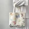 Summer Fresh Butterfly Tote: Women's Sweet Chinese-Style Canvas Shoulder Bag