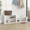 816914 vidaXL Shoe Cabinet High Gloss White 150x35x45 Cm Engineered Wood