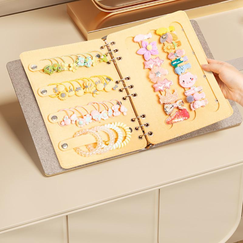 Книга-органайзер для бантов для волос, большая емкость, держатель для повязки на голову, заколка для волос, экономящий место, аксессуар для комнаты для девочек