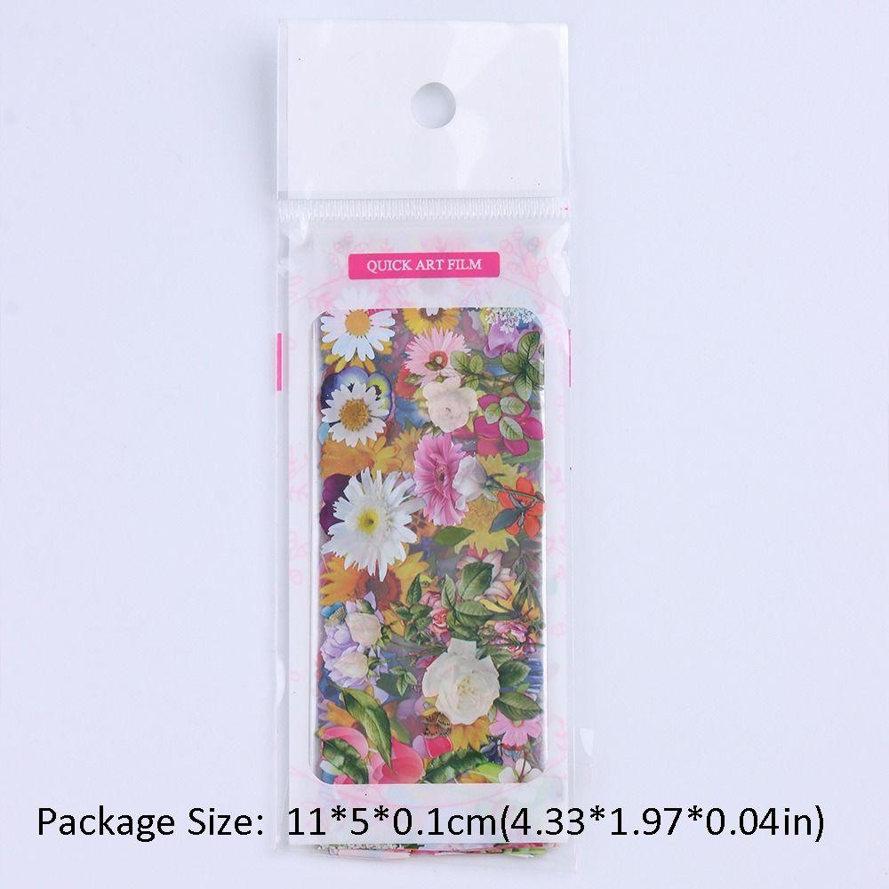 Rose Flowers Nail Design Stickers Daisy Nail Art Foil 10 Sheets Flower Nail Foils DIY Manicure
