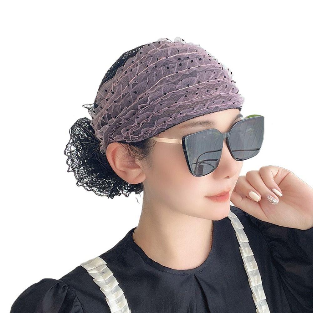 Дышащий платок на голову кружевной чехол для волос шапочка модные головные уборы женские