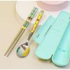 Lilpang Toy Story Vacuum Junior Stainless Steel Spoon Slim Case Set, Mixed Colors, Spoon + Chopsticks + Case
