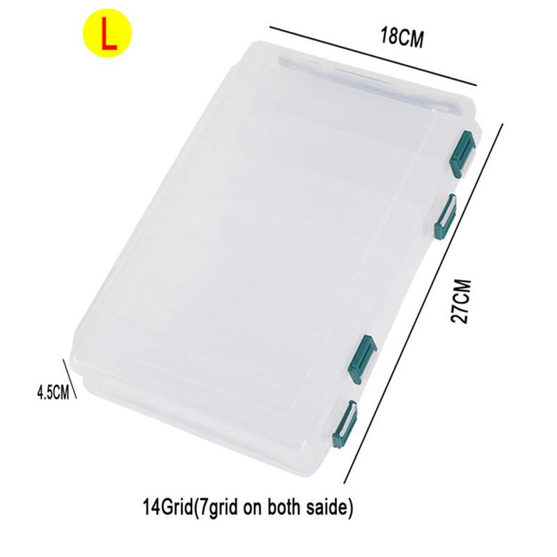 Ящик для рыбалки, 14 отделений, аксессуары для рыбалки, коробки для крючков для хранения, двусторонняя высокопрочная коробка для рыболовных приманок, коробка для снастей