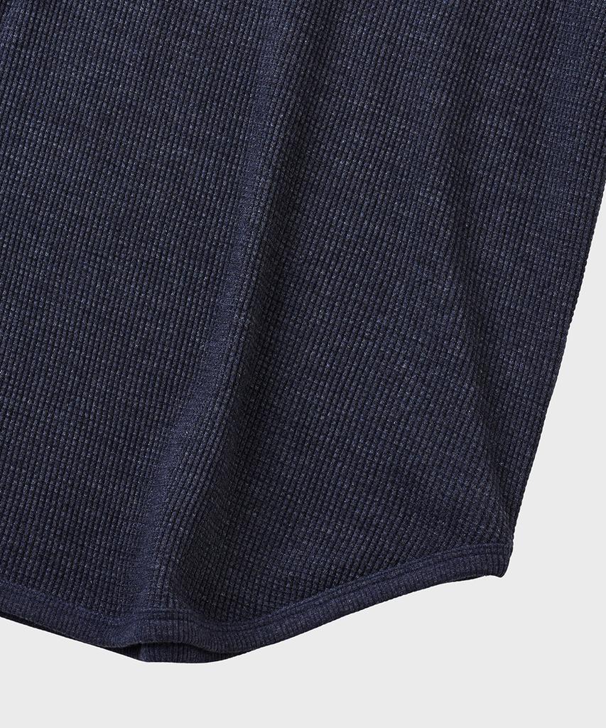HOOVES Waffle Rounded Pocket Short Sleeve T-Shirt [Navy]