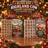 Holiday Party Game Toys 2026 Highland Cow Christmas Advent Calendar, 24-Day Acrylic Countdown Ornament Set with Eve Box Mini Figures, Tree