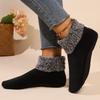 Women's Solid Color Winter Floor Socks Slippers Socks Waterproof Non-slip Thickened Comfortable Warm Floor Socks