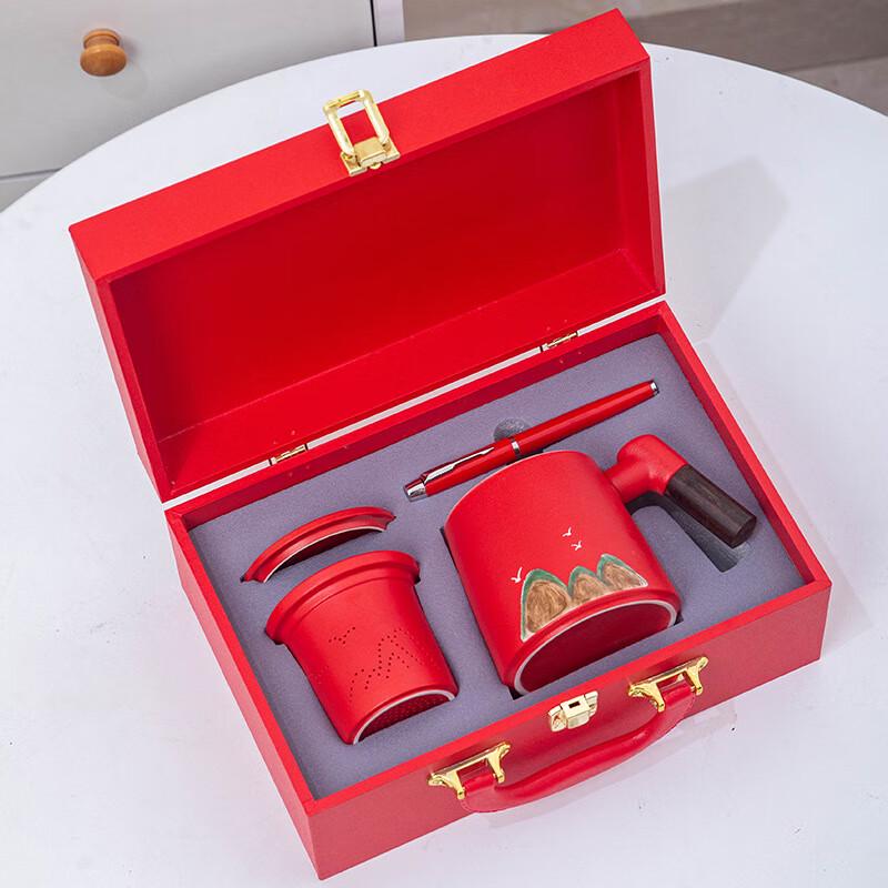 Керамический набор офисных кружек Changqi China Red (2 шт)