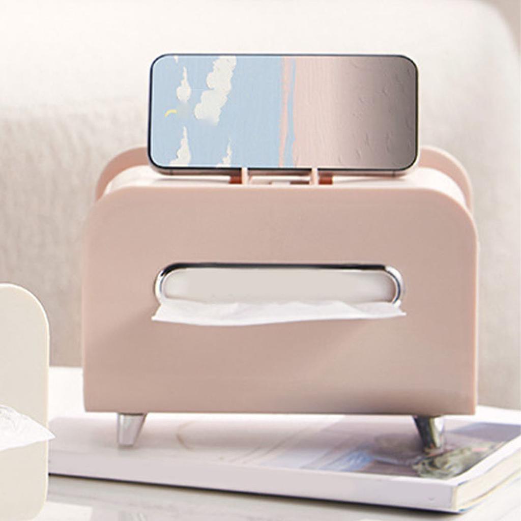 Настольная коробка для салфеток Многофункциональный диспенсер для хранения салфеток с держателем для телефона Пульт дистанционного управления