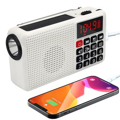 Портативный уличный аварийный FM/AM/WB радиодинамик TF-карта USB-плеер с поддержкой солнечной зарядки Bluetooth-динамики с FM-приемником