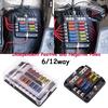 12 Ways/6 Ways Fuse Box with Independent Positive and Negative Poles One In and One Out with LED