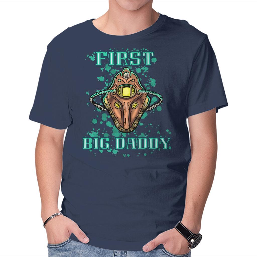 Unisex Crew Neck T-Shirt First Big Daddy Graphic Short Sleeve Casual Tee