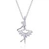 Fashion Ballet Dancer Necklace, Female Niche Design, Micro Inlaid Temperament Necklace, Collarbone Chain