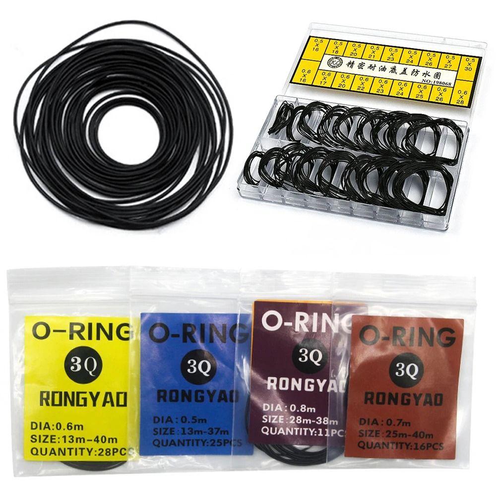 200Pcs/Set Repair Tools Rubber O-Ring Waterproof O-Ring Gasket Durable Watch Back Case Rubber