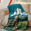 [1pc naruto Blanket] All-Season Blanket - Cozy Blanket for Sofa Couch Home Decoration, Digital Printed Nap Blanket