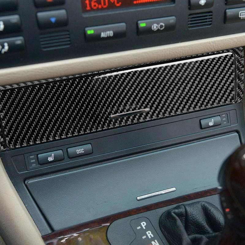Carbon Fiber Stickers Car Gear Shift Panel Modification Cover Trim Strips For BMW 3 Series E46 98-04 Car Inner