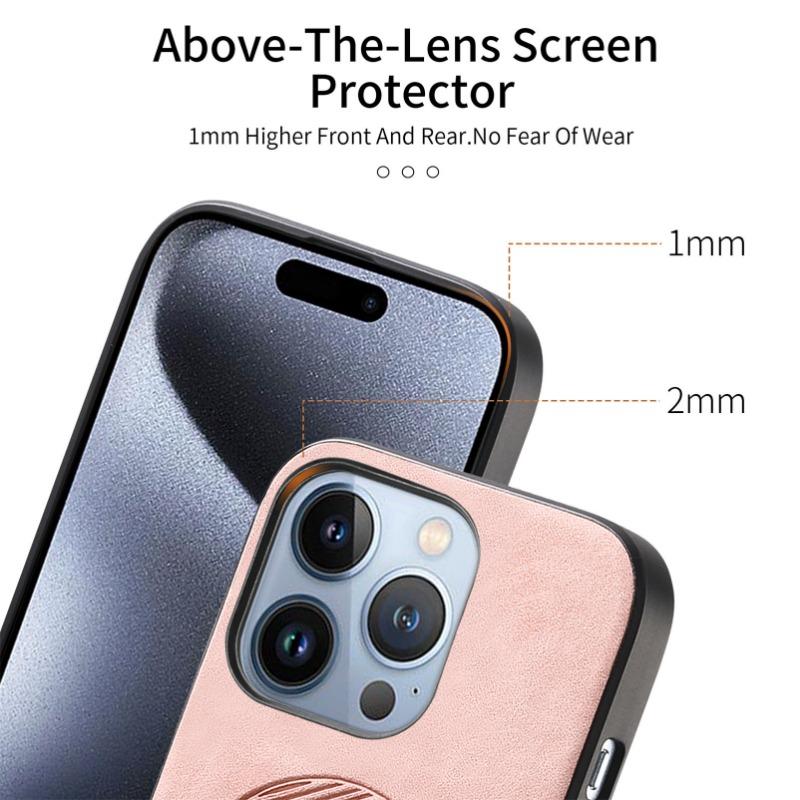 Чехол для iPhone 16 Pro Max Luxury Business Leather Panel для беспроводной магнитной зарядки Magsafe Противоударный чехол для iPhone 16pro 16 Plus