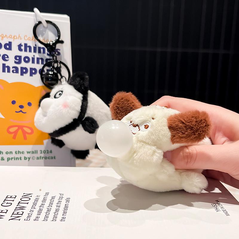 Панда Поросенок Цыпленок Щенок Пускать пузыри Плюшевый Брелок Функция Детские Аксессуары Подарок