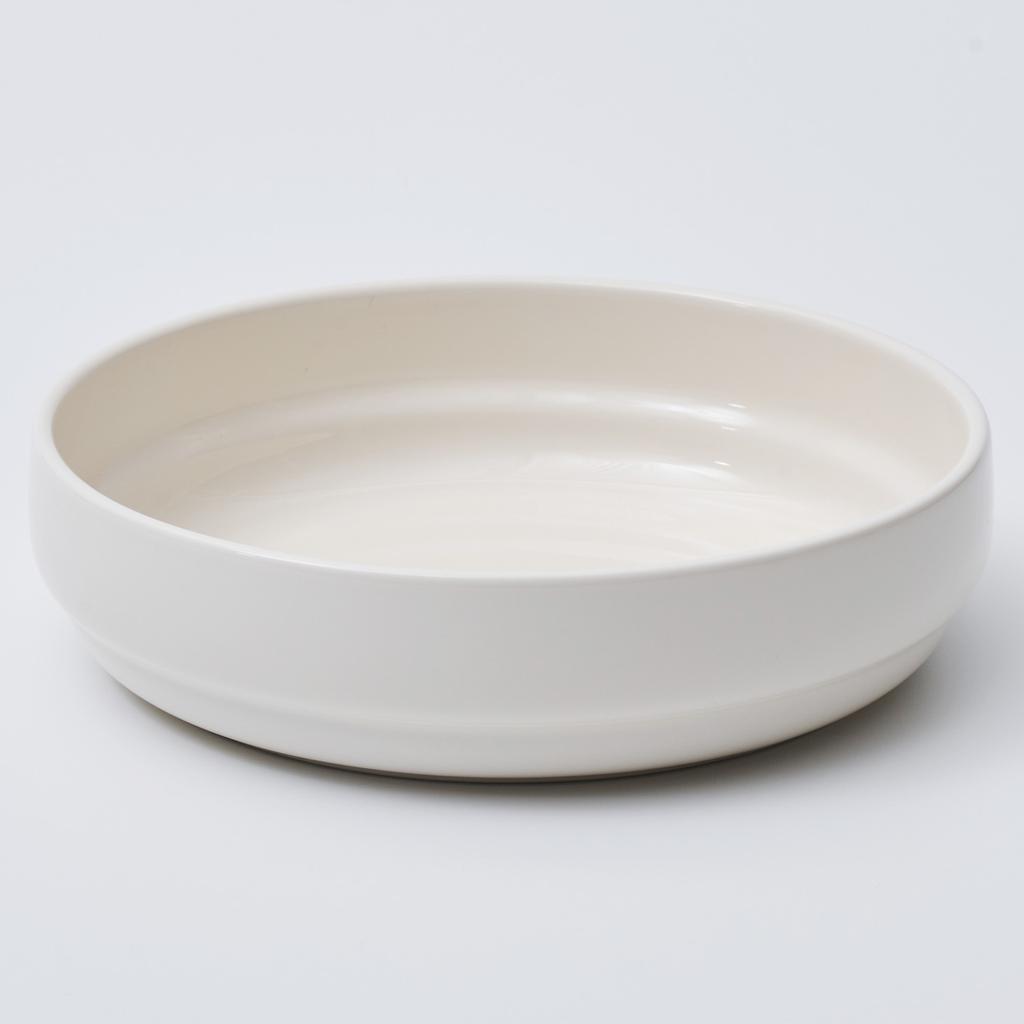 LASSIETTE NUBE Ceramic Large Low Bowl Dishwasher Safe Yellow, White